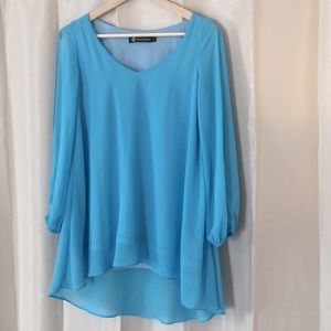 Light blue chiffon blouse. Perfect condition.